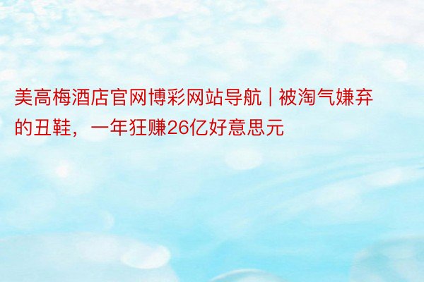 美高梅酒店官网博彩网站导航 | 被淘气嫌弃的丑鞋，一年狂赚26亿好意思元